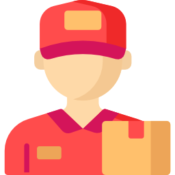 Delivery man icon