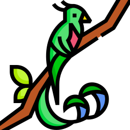 schitterende quetzal icoon