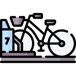 estación de bicicletas icono
