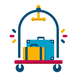 Luggage cart icon