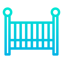 Baby crib icon