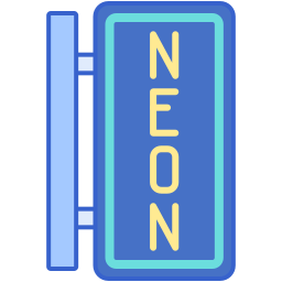 insegna al neon icona