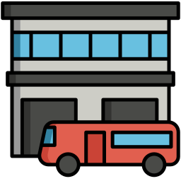 Estación de autobús icono