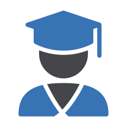 Graduating student icon