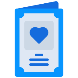 Wedding card icon