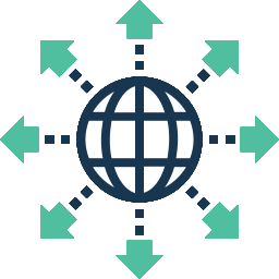 réseau mondial Icône