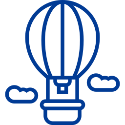 Hot air balloon icon