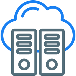 Cloud database icon