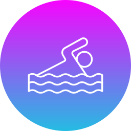 la natation Icône