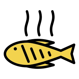 Fish fried icon