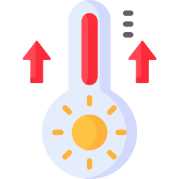 High temperature icon