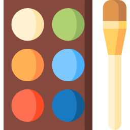 paleta de maquillaje icono