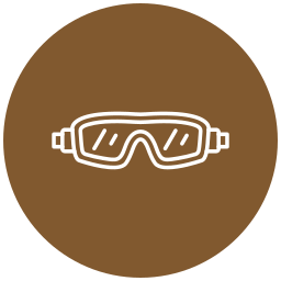 occhiali di sicurezza icona