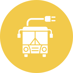 Electric bus icon
