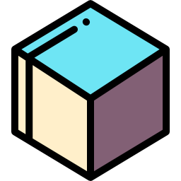 cubo 3d icono