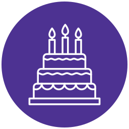 pastel de cumpleaños icono