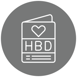 Birthday card icon