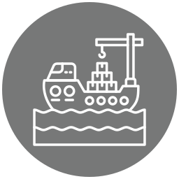 barco de carga icono