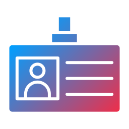 tarjeta de identificación icono