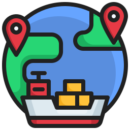 wereldwijde verzending icoon