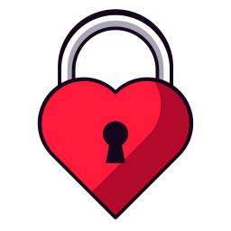 Heart lock icon