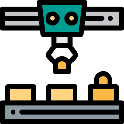 braccio robotico icona