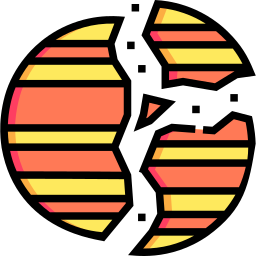 zerstörter planet icon