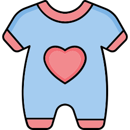 Baby cloth icon