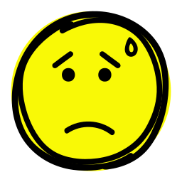 Sad face icon