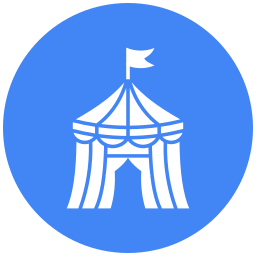 Circus tent icon