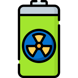 batteria nucleare icona