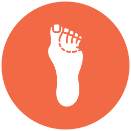 Loss of colour in toes icon