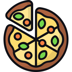 Vegan pizza icon