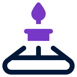 Бунзеновская горелка иконка