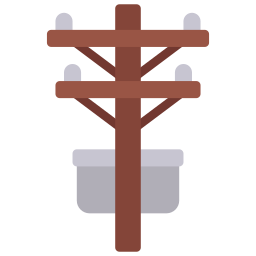 línea eléctrica icono