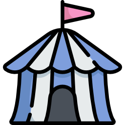 Circus tent icon