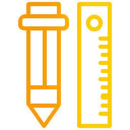 bleistift und lineal icon