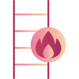escalera de fuego icono