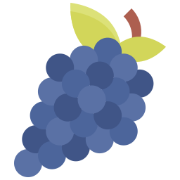 les raisins Icône