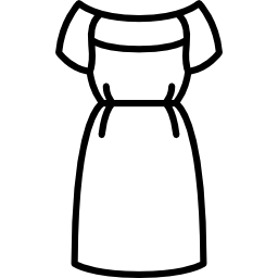 sukienka z odkrytymi ramionami ikona