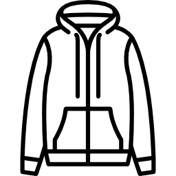 chaqueta con capucha icono