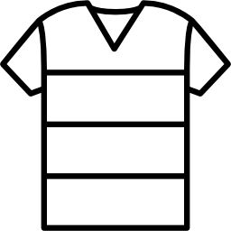 shirt met v-hals icoon