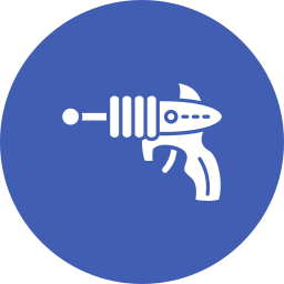 pistola espacial icono