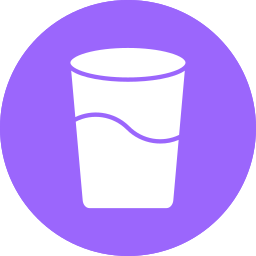 vaso de agua icono