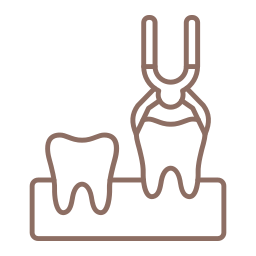 extracción dental icono