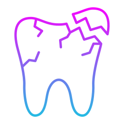 dente rotto icona