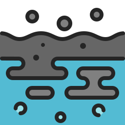 Water pollution icon