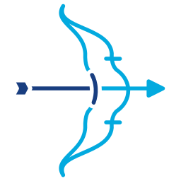 arco e freccia icona
