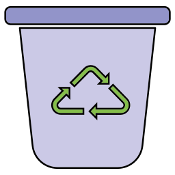 cubo de la basura icono