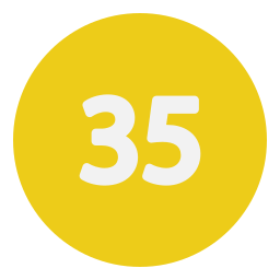 Thirty five icon